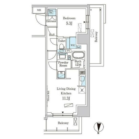 パークアクシス両国スクエアの物件間取画像